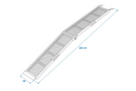 ProPlus 390094 opklapbare stalen oprijplaten voor trailers, 203 cm, 680 kg, set van 2