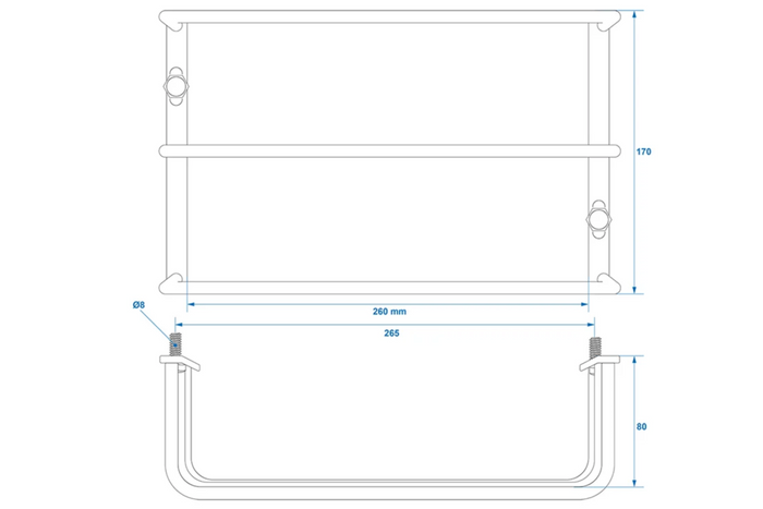 ProPlus beschermrooster voor achterlicht van aanhanger, achterlichtafdekking 260x170x80mm