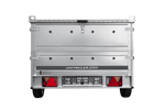Enkelassige aanhangwagen op veren 264x125 UNITRAILER GARDEN 264/R KIPP met BIS zijwanden en aluminium afdekplaat