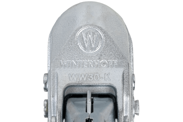 WINTERHOFF WW 30-K+Z kogelkoppeling voor een aanhanger van 3000 kg met een dissel van 35-51 mm buis, gietijzer.