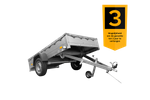 Garden Trailer 230 KIPP met steunwiel, frame h-0 en grijs dekzeil
