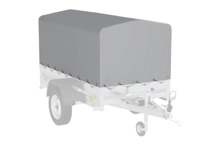 OUTLET Frame cover h-800 UNITRAILER afdekzeil voor aanhangwagen 200x106cm GARDEN 200 KIPP