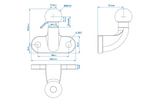 ProPlus 341210 Trekhaakkogel 50 mm 3500 kg Zwart