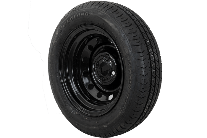 OUTLET Aanhangwagenwiel BAND LINGLONG 155/70 R13 75N UNITRAILER VELG zwart 4Jx13"H2 4x100 ET:30