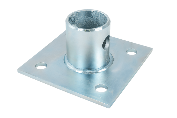 Uitschuifbare steun met UNITRAILER TJ5001+TJ5002A adapter voor 1300 kg vlakke aanhanger 364-614 mm