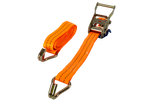Set van vier UNITRAILER 2m/35mm/2t oranje transportbanden met spaninrichting