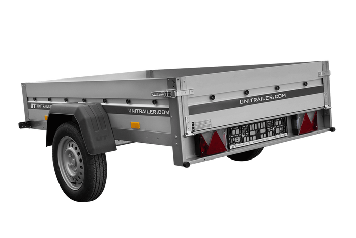 Aanhangwagen met aluminium zijwanden 200x125 Unitrailer Garden 201 KIPP ALU