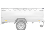 H-0 vlakframe met zeildoek voor de aanhangwagen UNITRAILER GARDEN TRAILER 230 KIPP