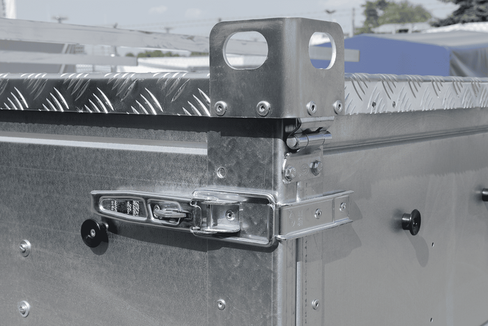 Lichte aanhanger 200x125 UNITRAILER GARDEN 201 KIPP met BIS-zijwanden en aluminium afdekking